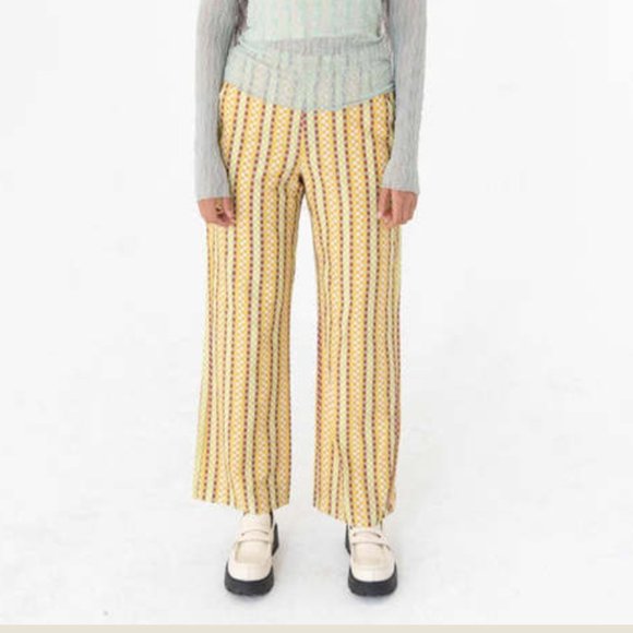 find me now Pants - FIND ME NOW Judy Pants in Yellow Green Brick Multi sz 0